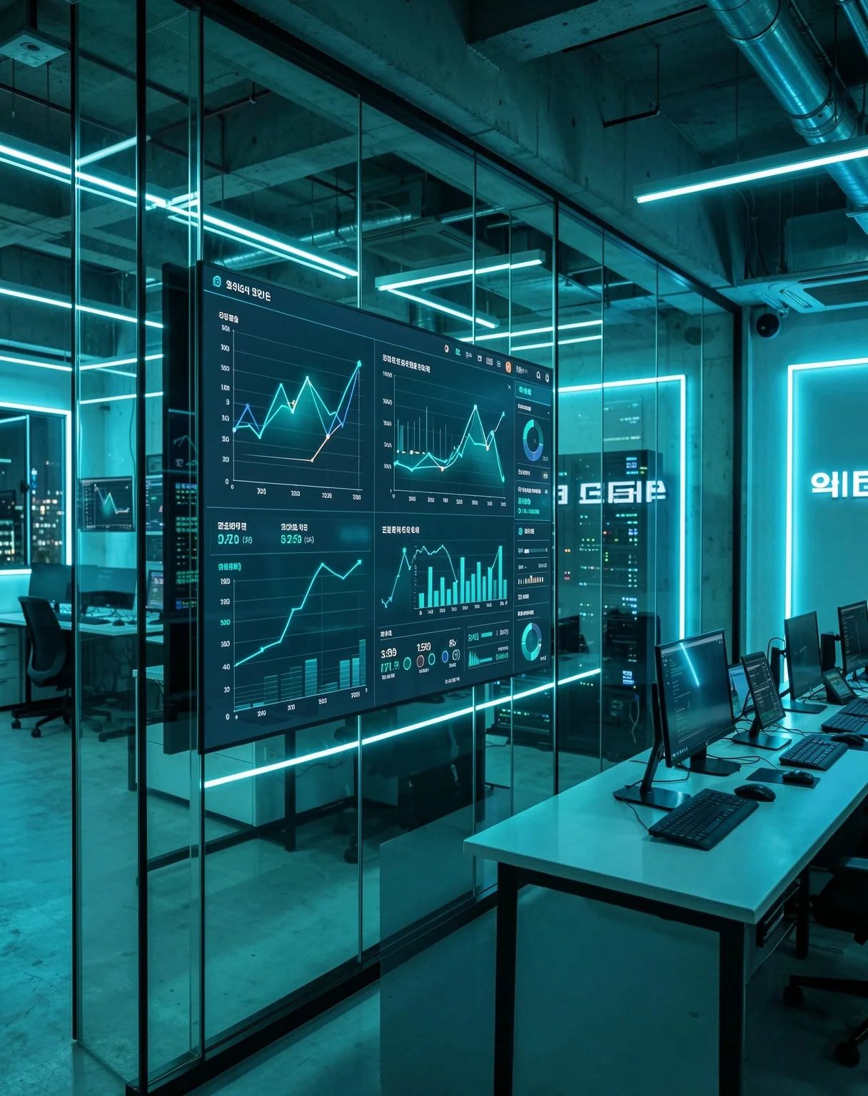 High-tech data center environment