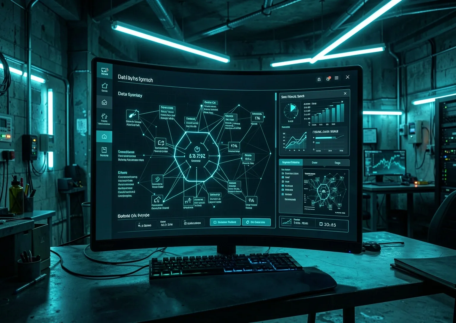 Internal data processing visualization